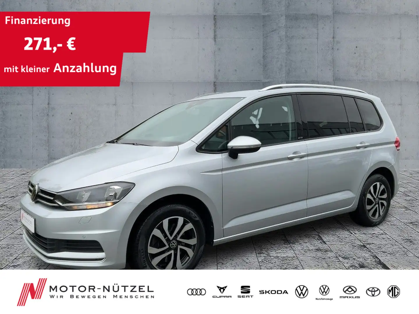 Volkswagen Touran 2.0 TDI COMFORTLINE 5JG+NAV+SHZ+2xPDC+16" Silber - 1
