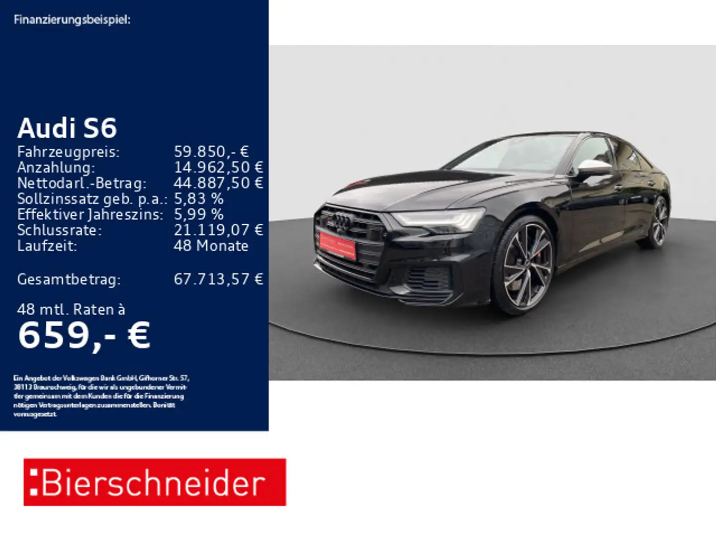 Audi S6 Lim TDI qu 21 HD-MATRIX PANO STAND Schwarz - 1