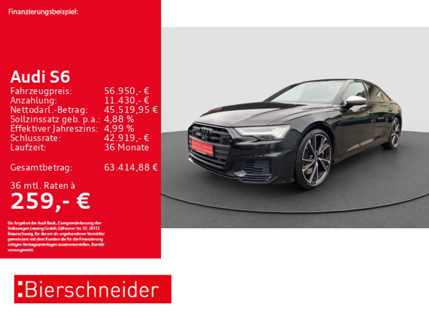 Audi S6 Lim TDI qu MATRIX PANO STAND B&O 21 Negru - 1