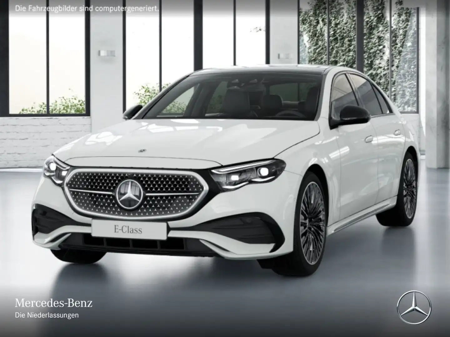 Mercedes-Benz E 300 de Hybrid Edition AMG-Line Fahrass 360° Pano Weiß - 2
