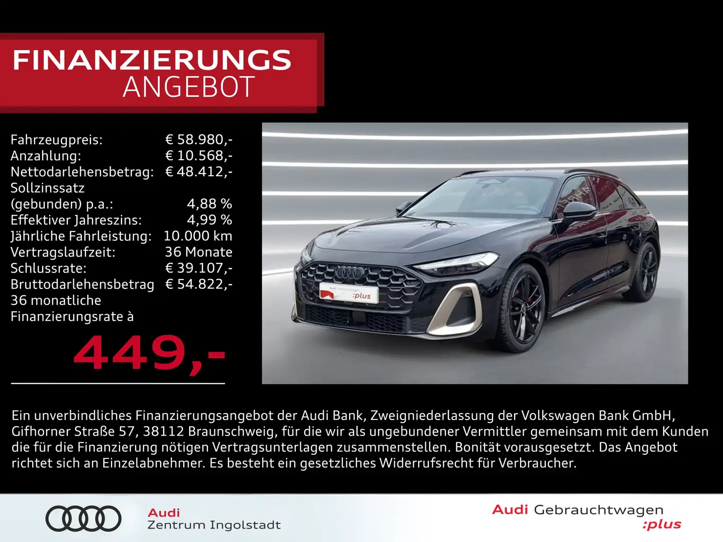 Audi A5 Avant TFSI qu 2x S line MATRIX B&O AHK KAM HuD Schwarz - 1