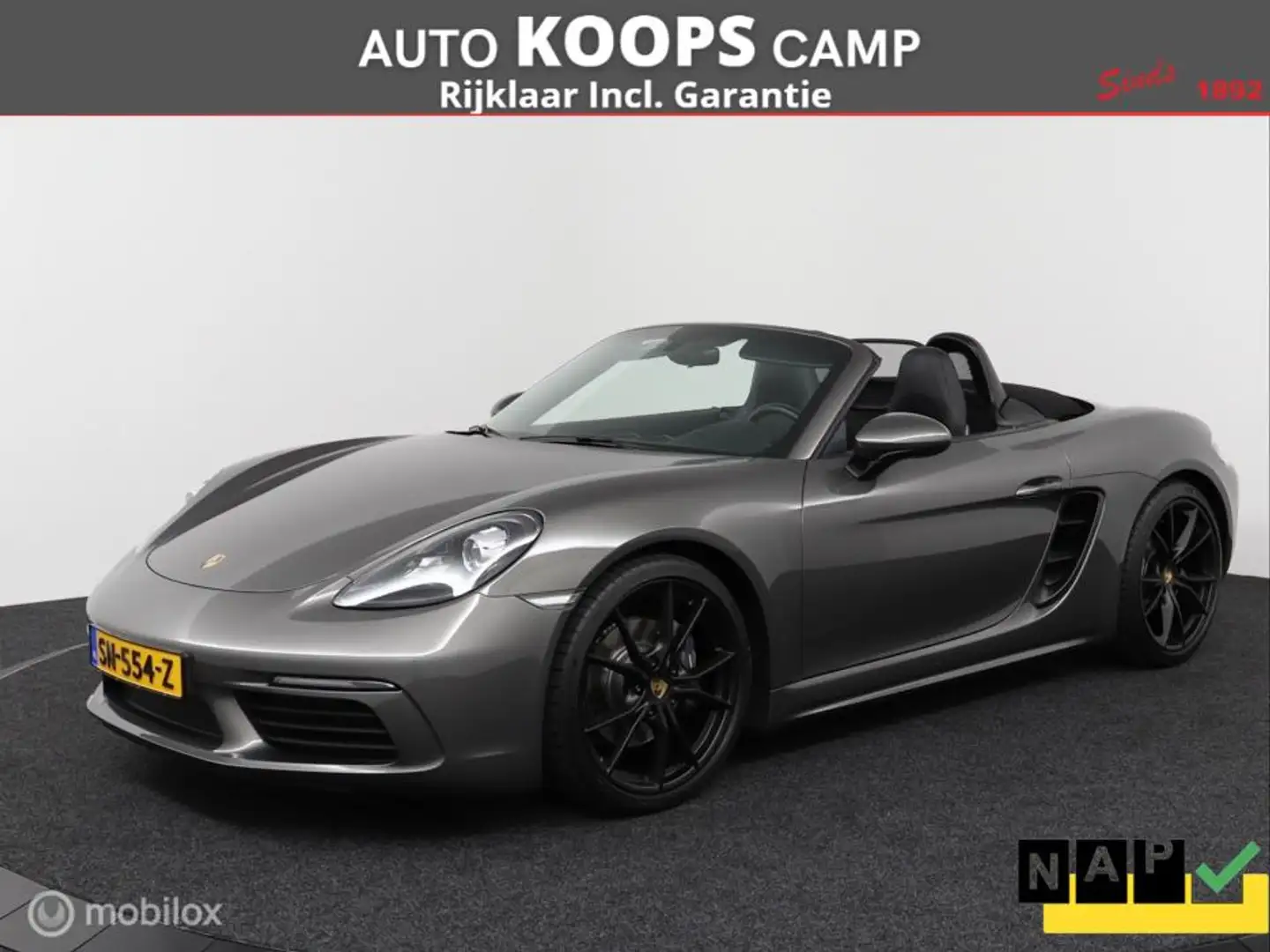 Porsche 718 Boxster 2.0 Turbo 300 Pk PDK| Leder | NL Auto | Sp Grijs - 1