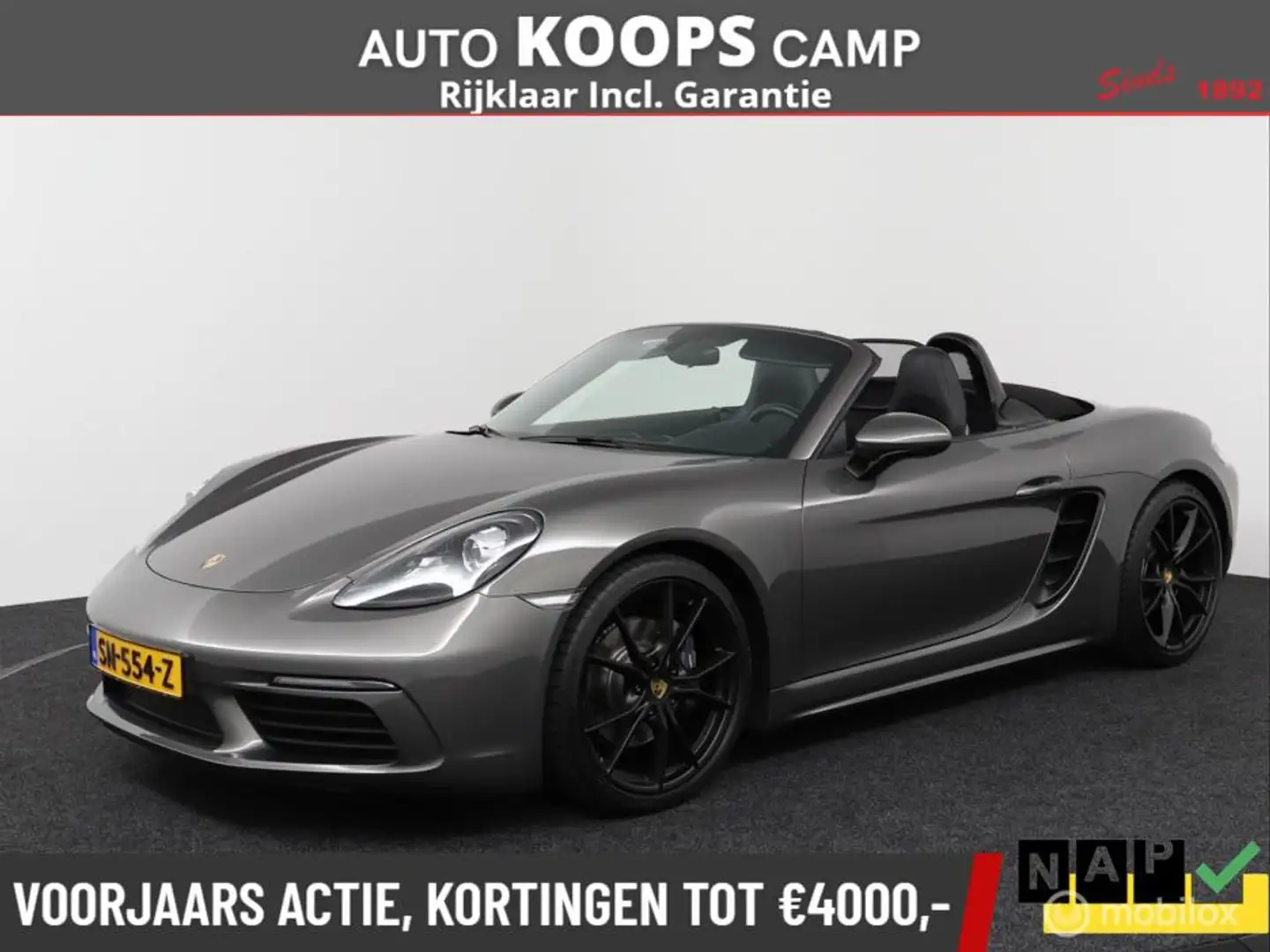 Porsche 718 Boxster 2.0 Turbo 300 Pk PDK| Leder | NL Auto | Sp Grau - 1