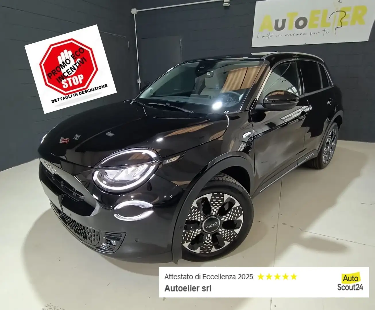 Fiat 600 1.2 hybrid La Prima 100cv auto Schwarz - 1