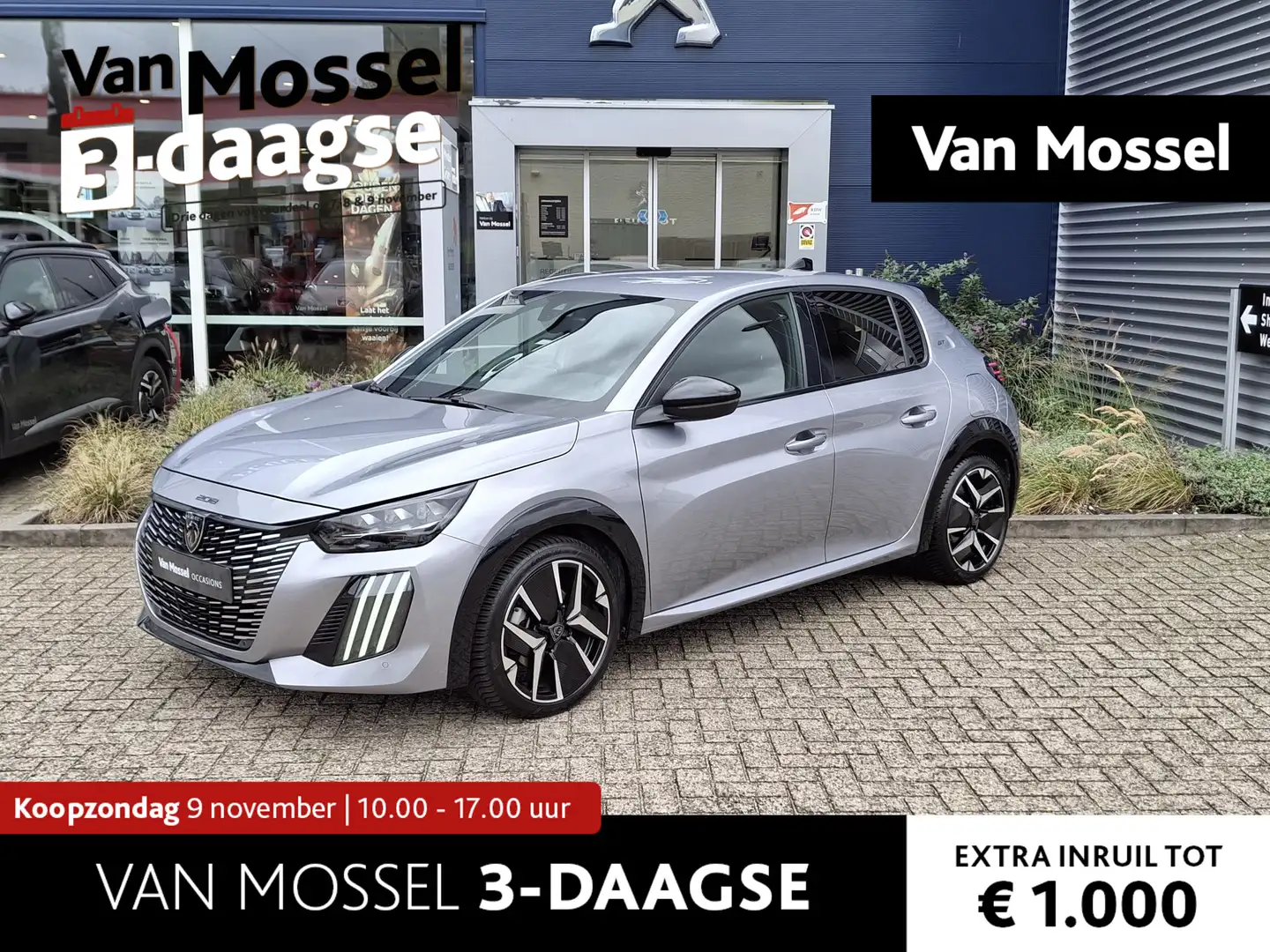 Peugeot 208 1.2 Hybrid 145 e-DCS6 GT Grijs - 1