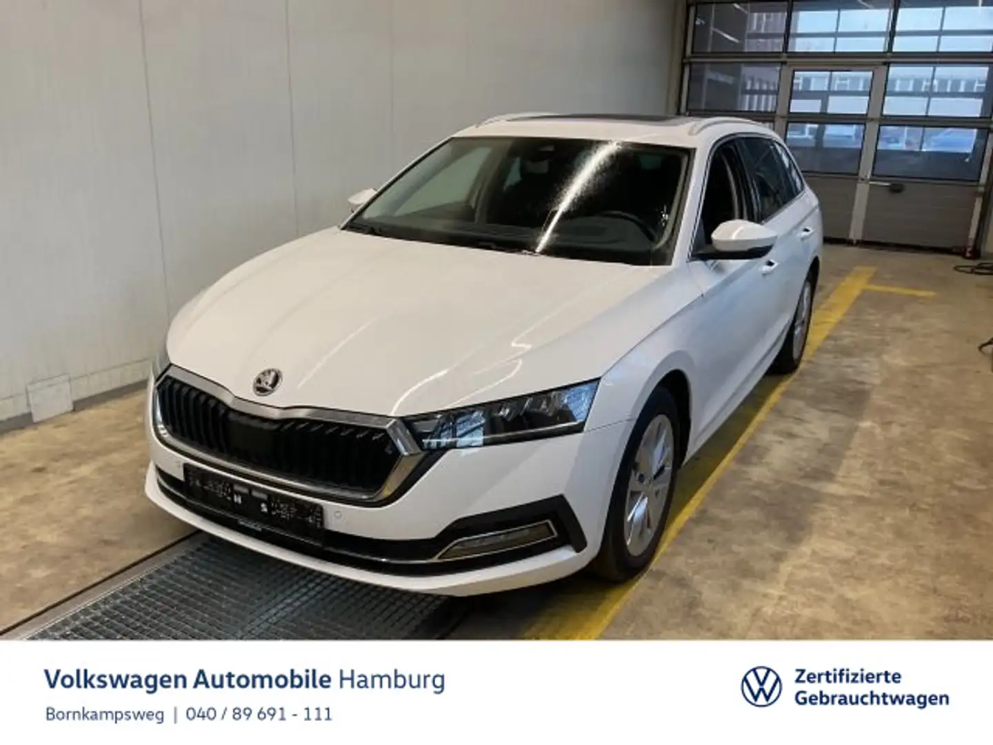 Skoda Octavia Combi 2.0 TDI Style DSG AHK HeadUp Navi Weiß - 1