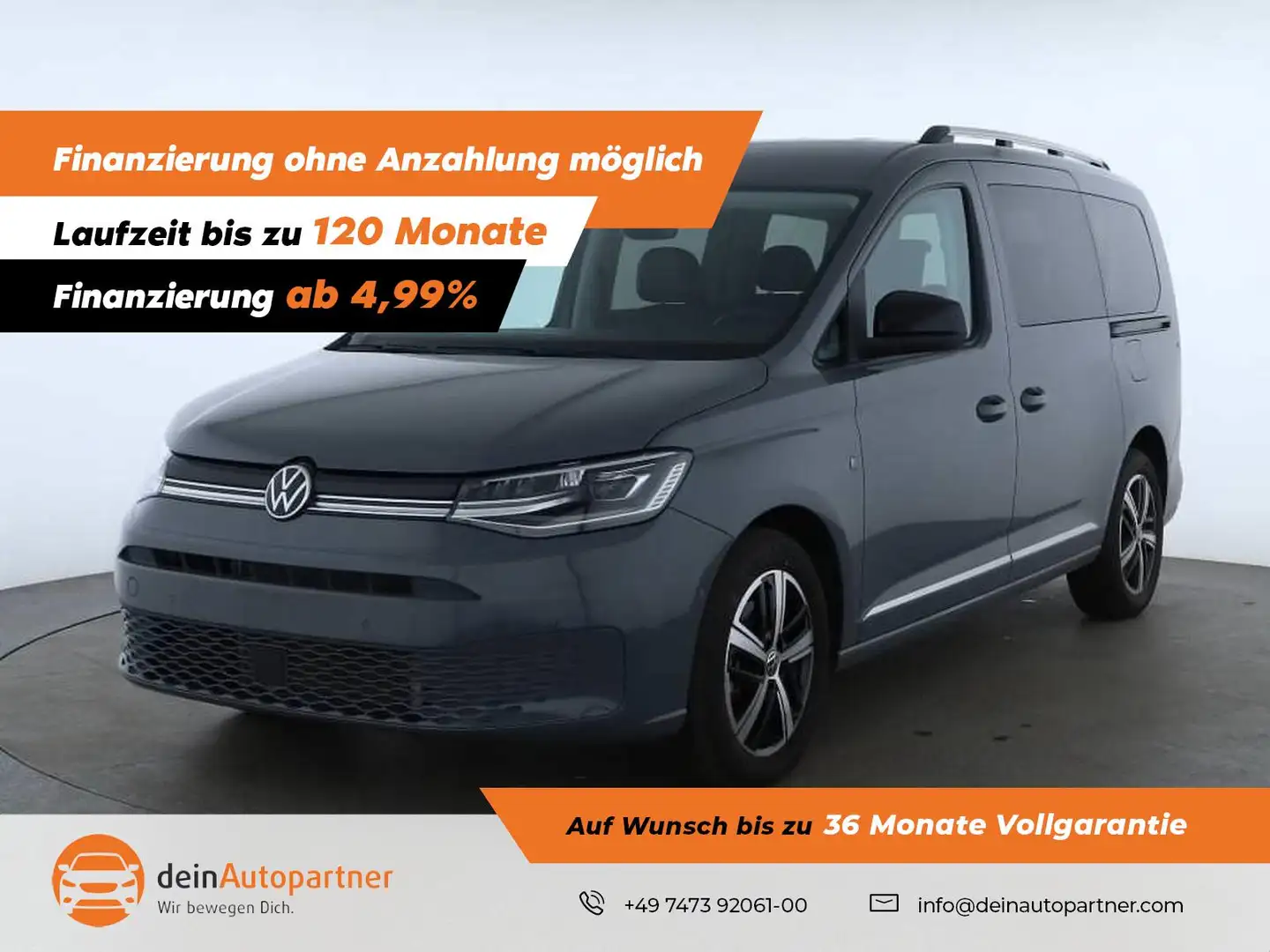 Volkswagen Caddy 1.5 TSI STYLE (7-Si.) Maxi/ACC/LED/NAV/CARPLAY/Led Grau - 1