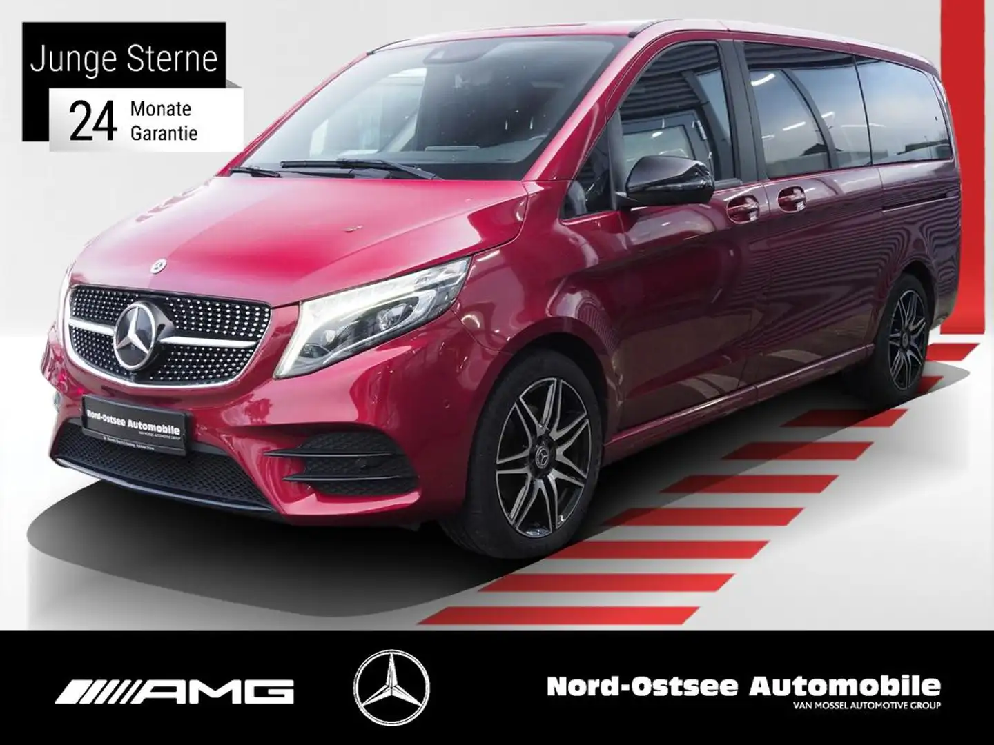 Mercedes-Benz V 300 V300 AVANTGARDE EDITION AMG LED KAMERA BURMESTER Rojo - 1