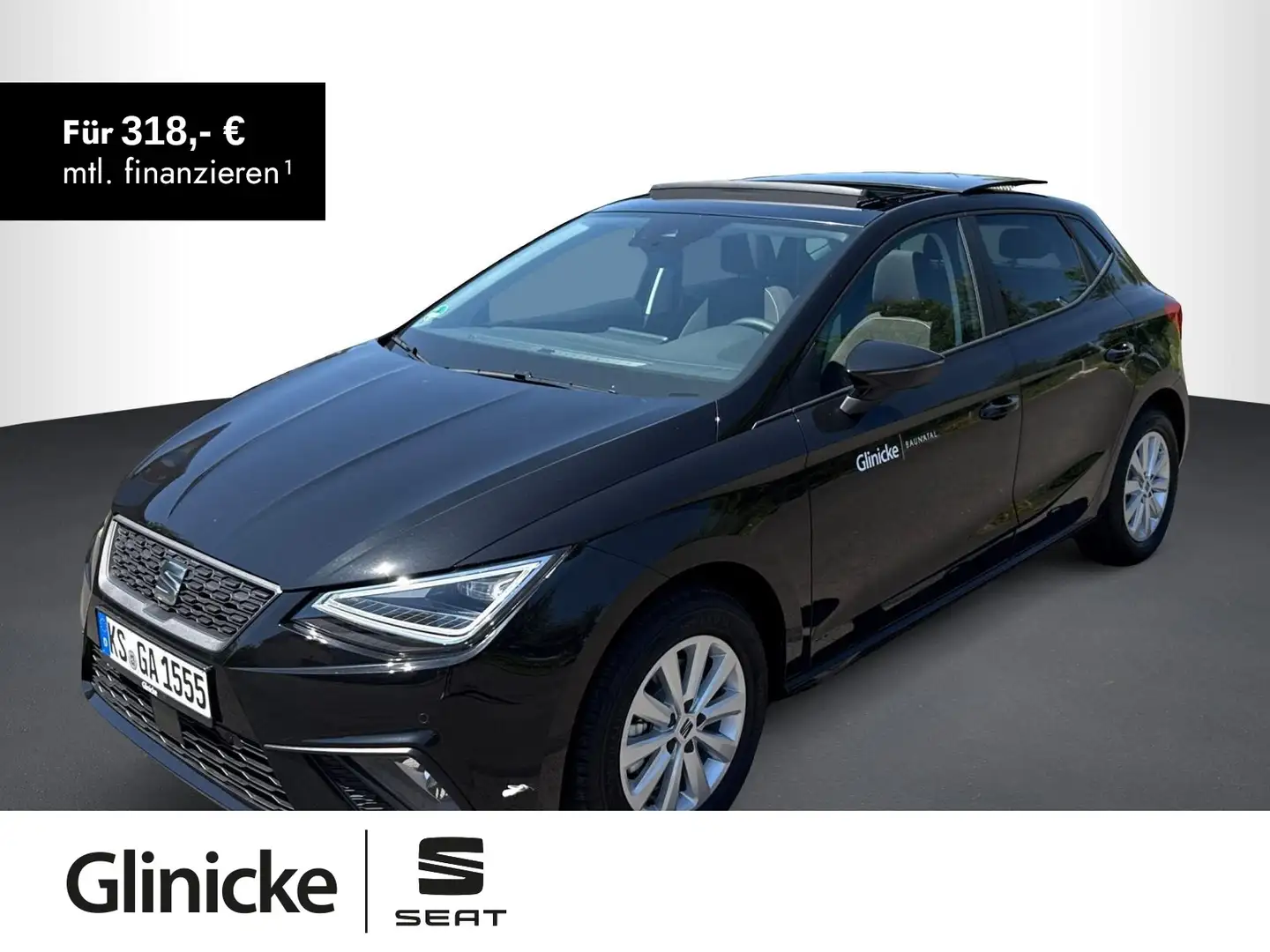 SEAT Ibiza 1.0 TSI Style Edition DSG, PANO, NAVI Schwarz - 1