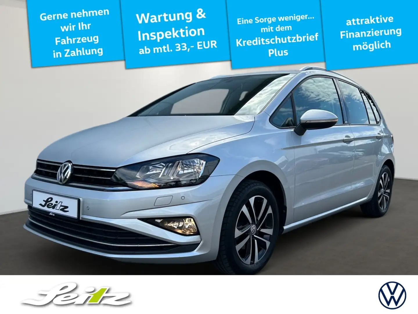 Volkswagen Golf Sportsvan VII 1.0 TSI United *LED*NAVI*KAMERA* Zilver - 1