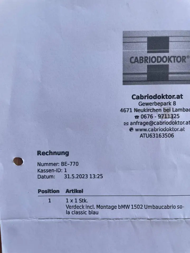 BMW 1502 Cabrio, foto 12