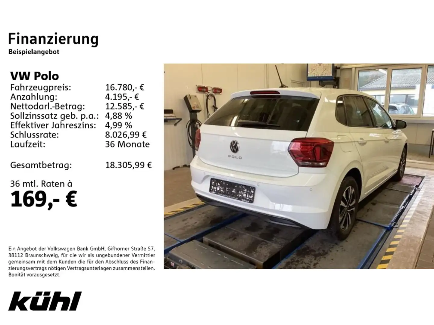 Volkswagen Polo 6 VI 1.0 TSI United App/Navi Weiß - 2