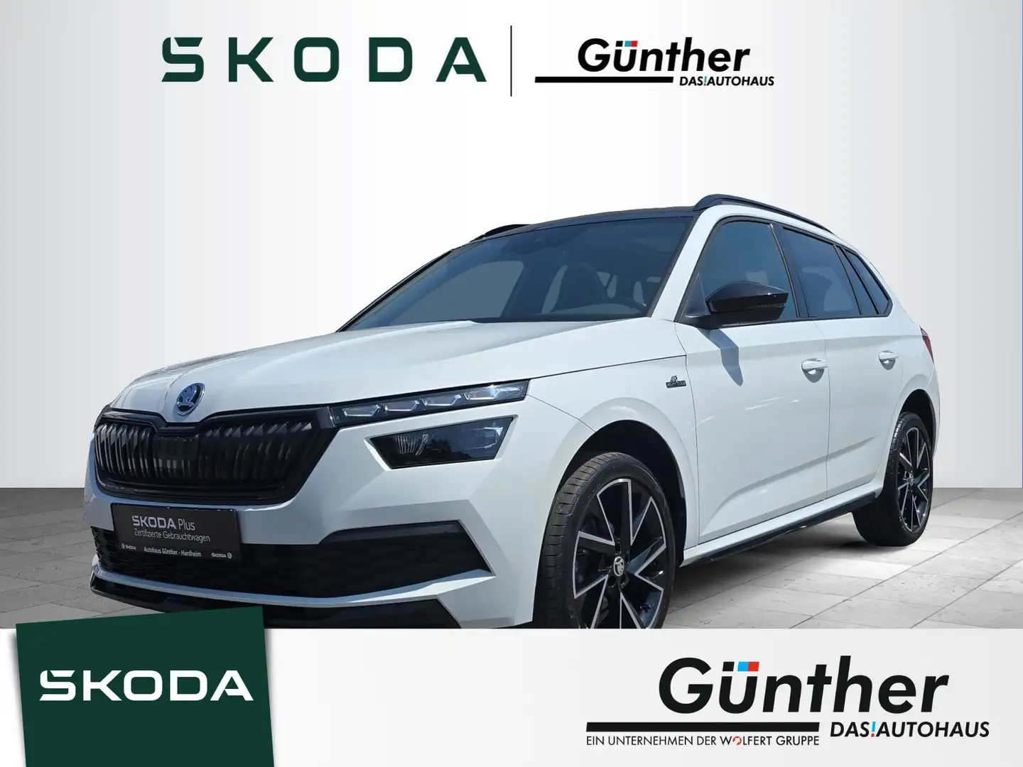 Skoda Kamiq 1.5 TSI Monte Carlo DSG +NAVI+PANO+ACC Bianco - 1