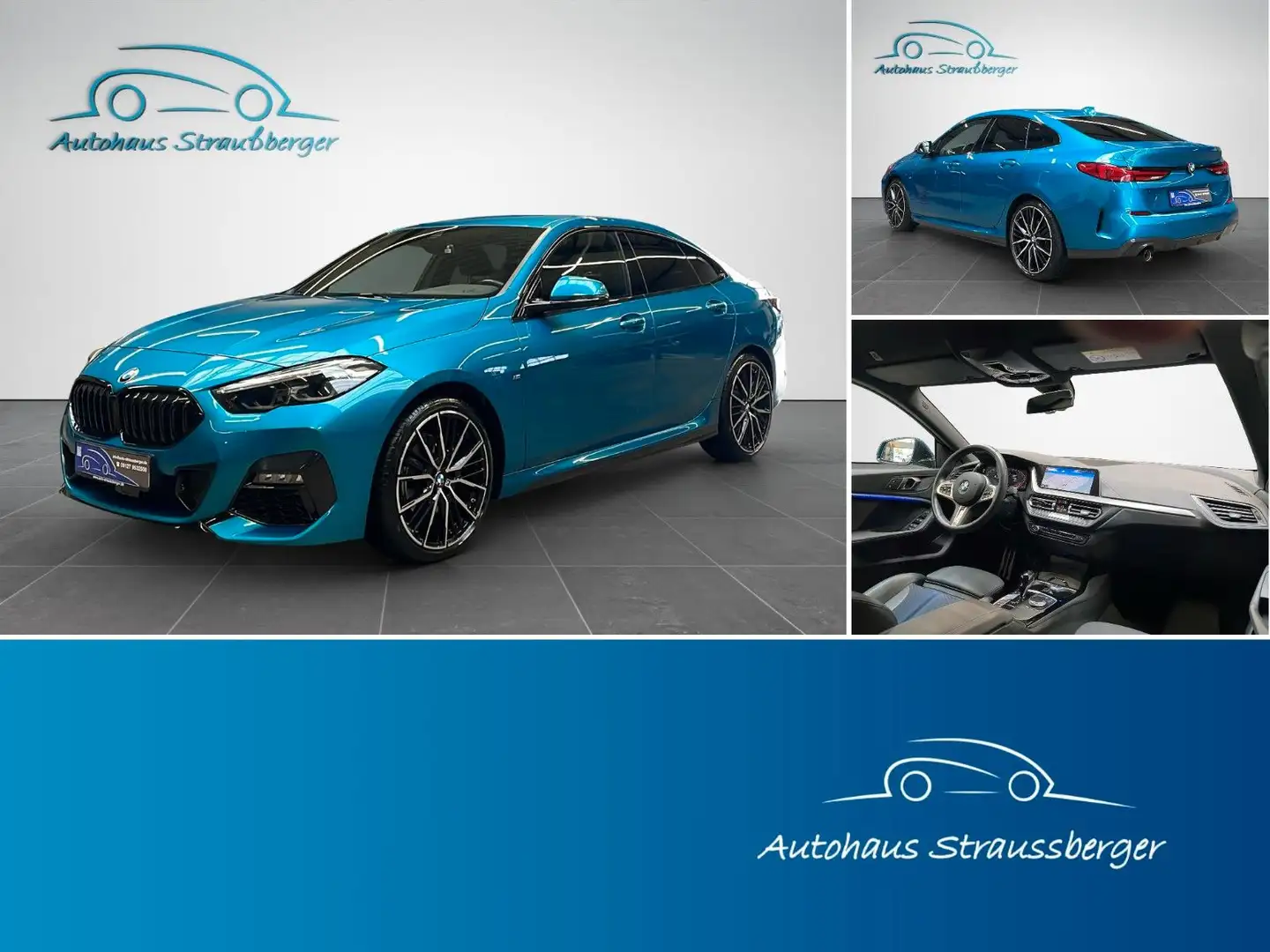 BMW 218i Gran Coupe M Sport ACC AHK HiFi QI 2ZK WIFI Bleu - 1