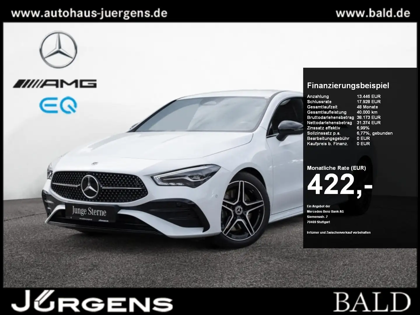Mercedes-Benz CLA 250 4M Coupé AMG-Sport/LED/Cam/Night/Distr Weiß - 1