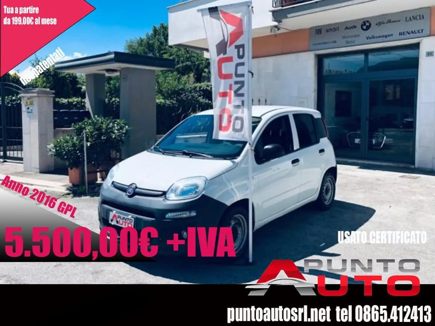 Fiat Panda 1.2 GPL Pop Van 2 posti Blanco - 1