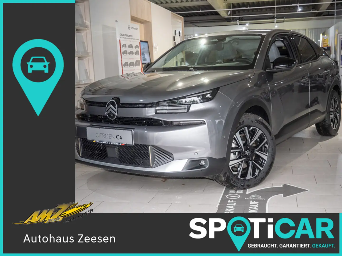 Citroen C4 Hybrid 145 Max KAMERA NAVI ACC LED 360° Grau - 1