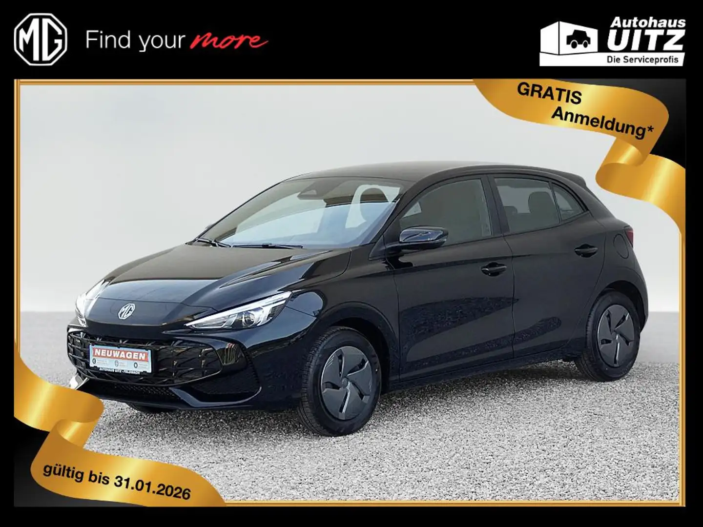 MG MG3 1,5 Select +ACC+RFK+Navi+Klima+PDC+DAB+ Schwarz - 1