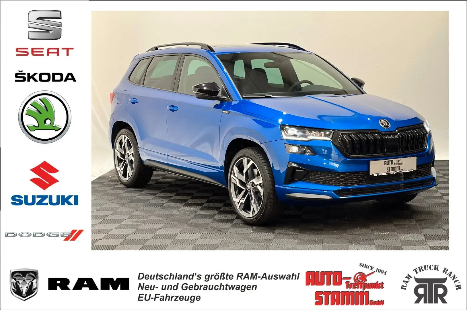 Skoda Karoq Sportline 4x4 -Leder - AHK - Pano - Rfk Bleu - 1
