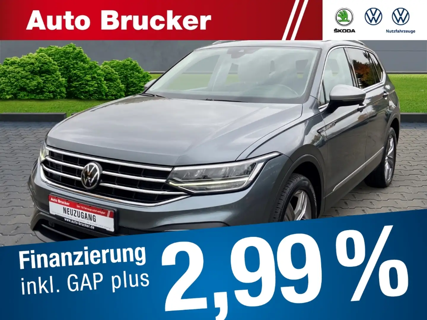 Volkswagen Tiguan Allspace Life 2.0 TDI LED+Stand-HZ+SHZ+3-Zonen-Klimaanlage Grau - 1