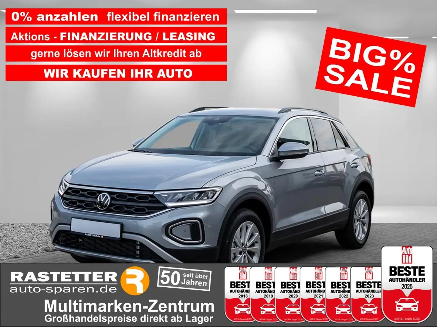 Volkswagen T-Roc TSI DSG Life ACC+Kamera+Keyless+AppConnectNavi+Win Zilver - 1