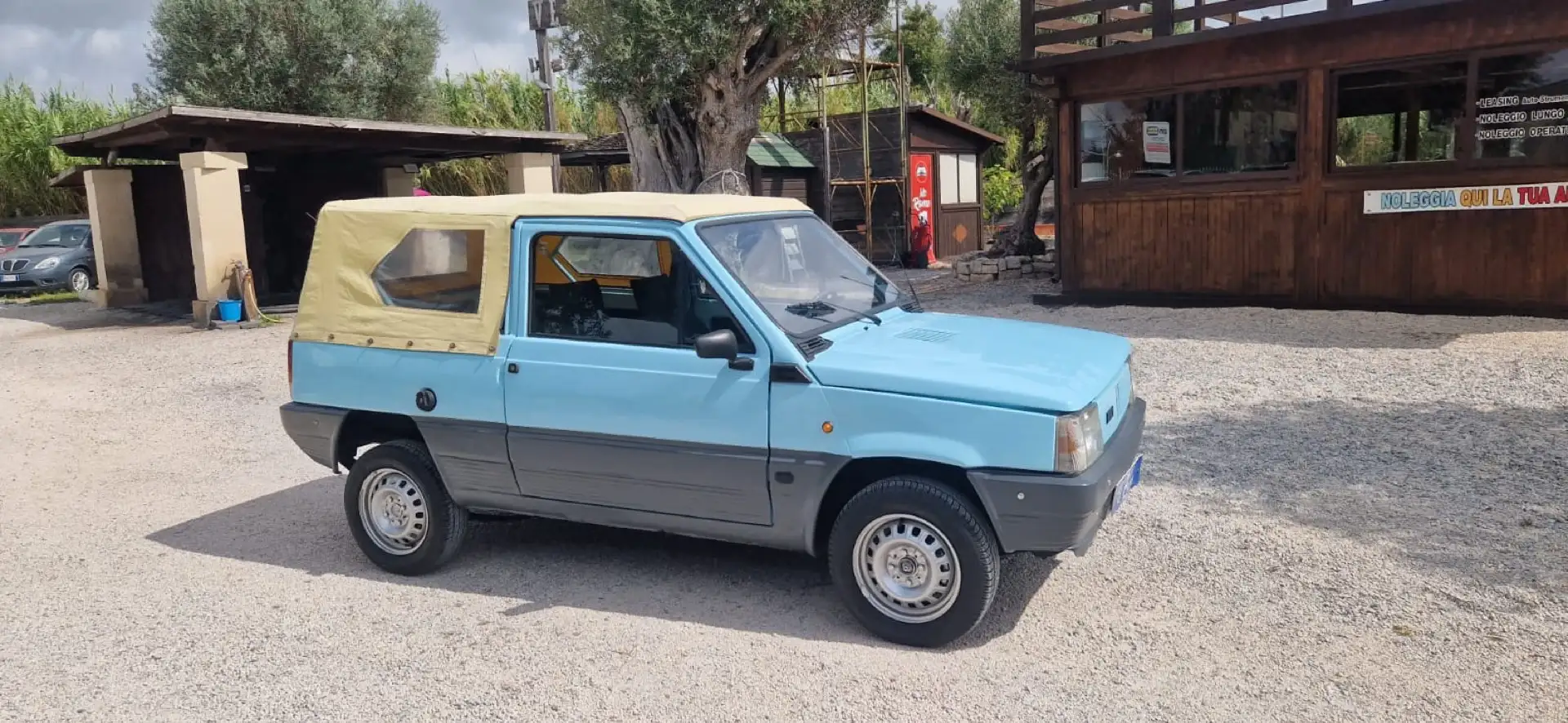 Fiat Panda 0.9 45cv  - cabriolet- rock moretti - Groen - 1
