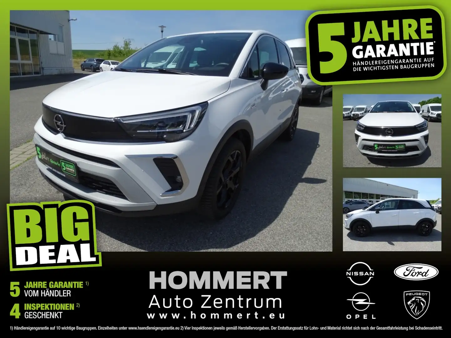 Opel Crossland 1.2 Turbo Elegance Paket *beh.Lenk*LM* Weiß - 1