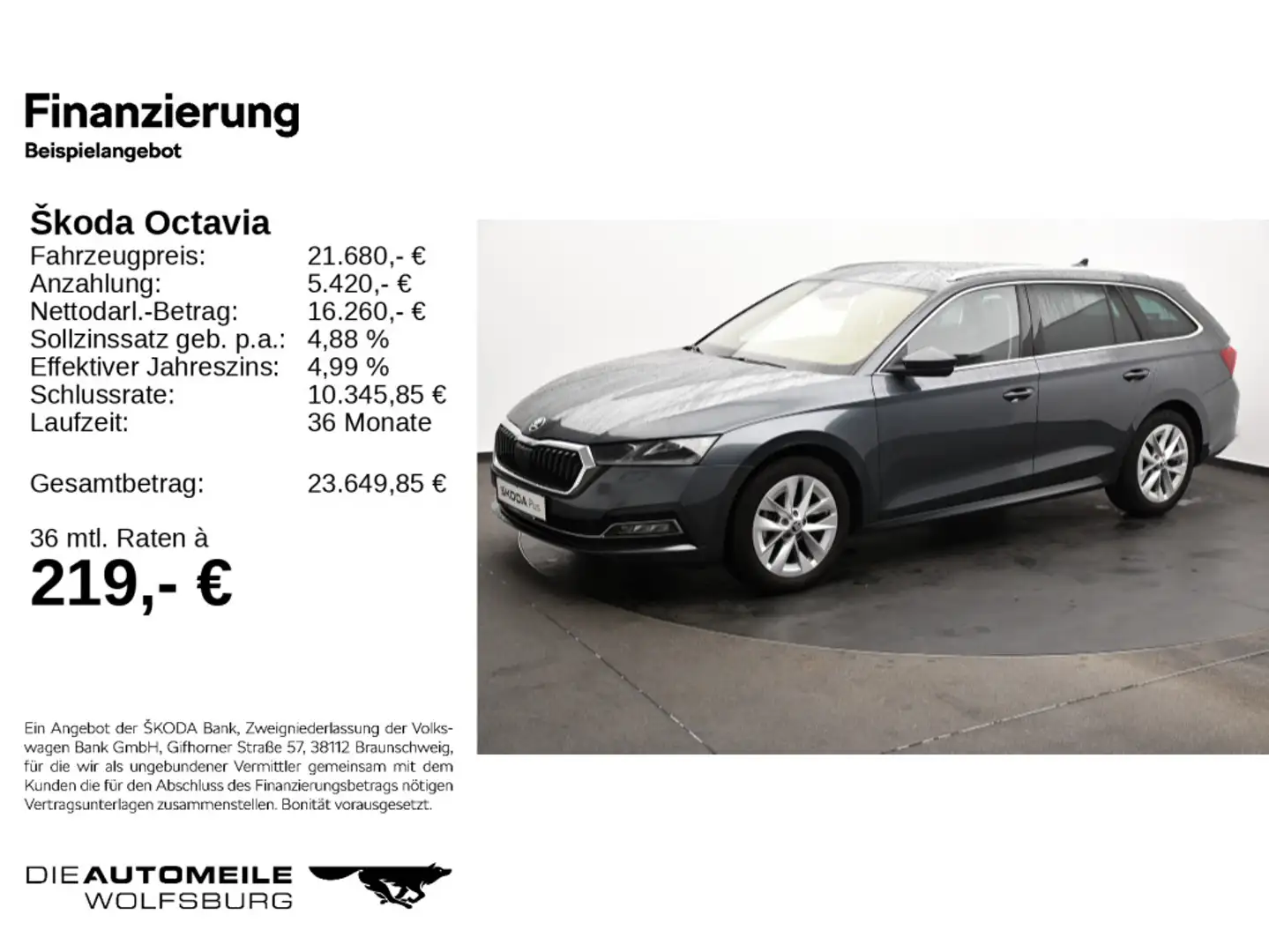 Skoda Octavia Combi First Edition AHK/ACC/Einparkhi Grau - 2