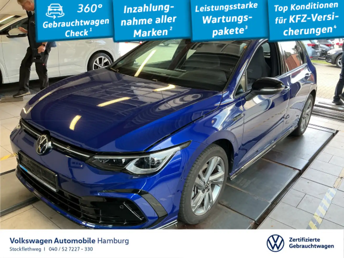Volkswagen Golf VIII 1.5 eTSI R-Line DSG ACC Navi Kamera Blau - 1
