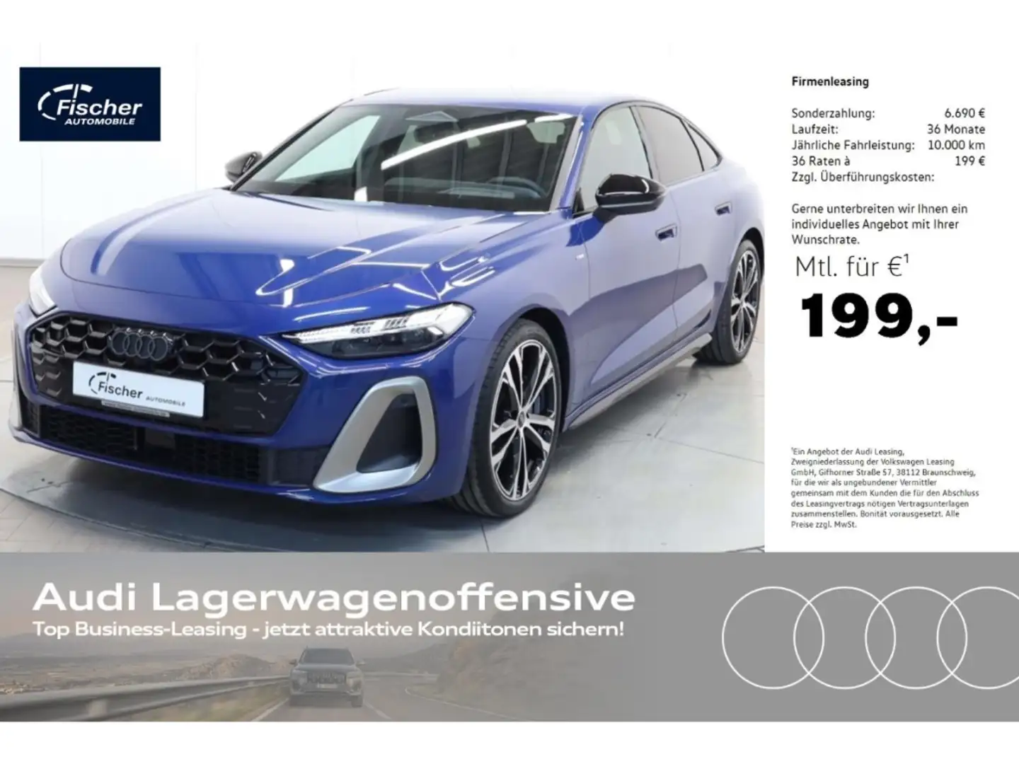 Audi A5 Limousine TDI S line edition one Blau - 1