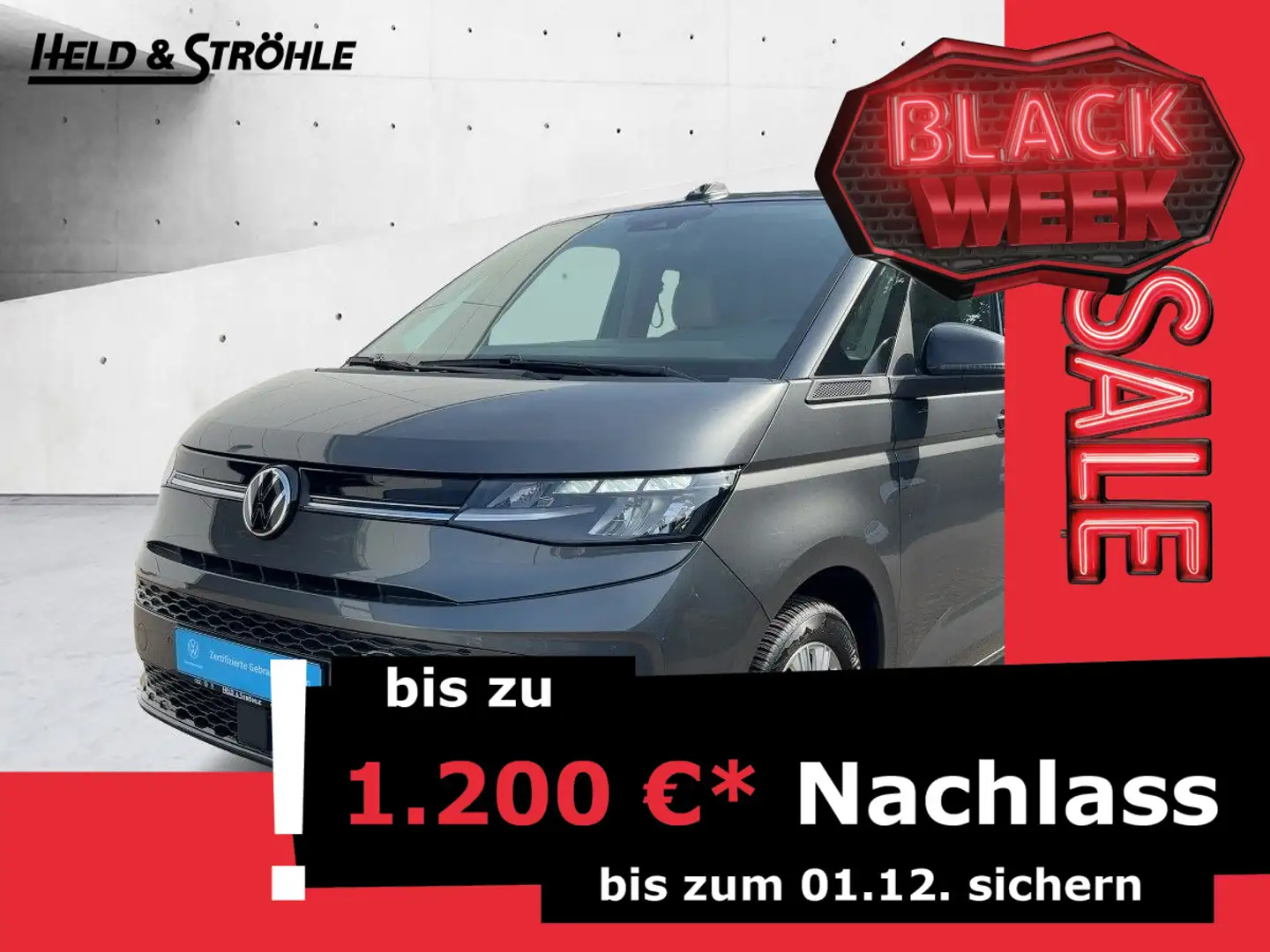 Volkswagen T7 Multivan T7 Multivan Life 2.0 TDI DSG 7SITZE AHK LED NAVI Grijs - 1