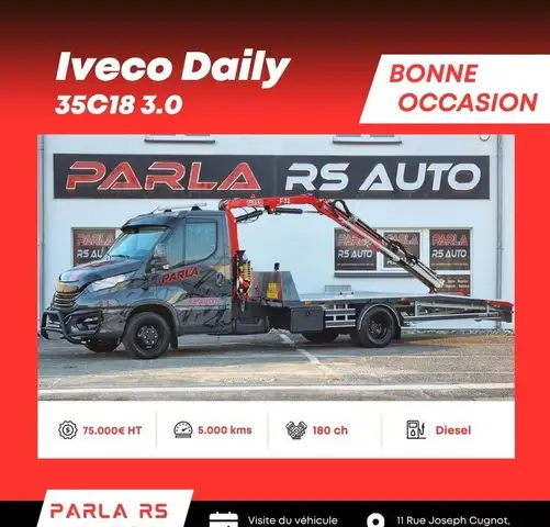 Iveco Daily 35C18 3.0 180ch porte voiture grue