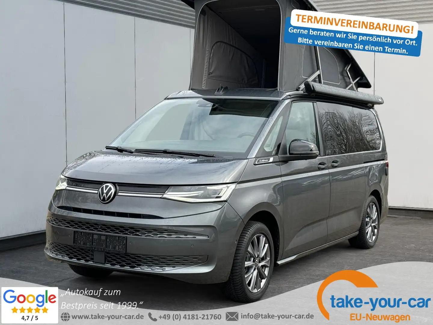 Volkswagen T7 California Ocean AHK+MARKISE+GJR+NAVI+KAMERA+MATRIX-LED 2.... Сірий - 1