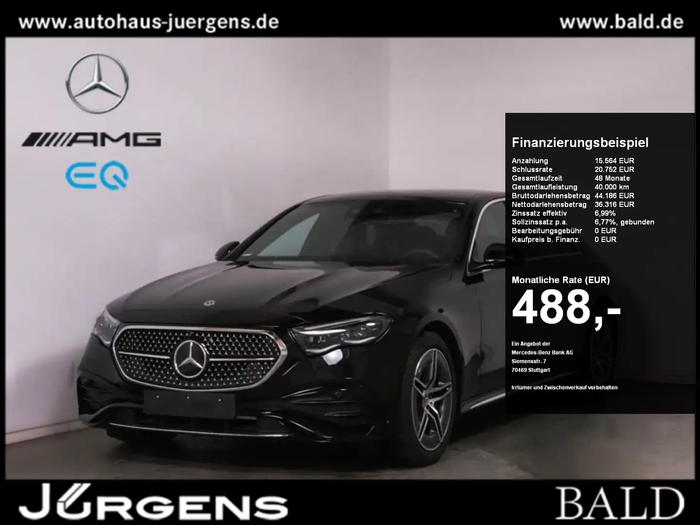 Mercedes-Benz E 300 e AMG-Sport/DIGITAL/360/Distr/Memo/Winter Schwarz - 1