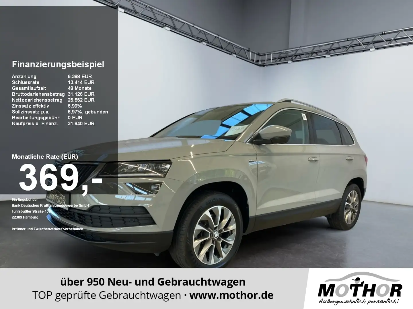 Skoda Karoq Clever 2.0TDI DSG 4x4 Navi per Smartlink Grau - 1