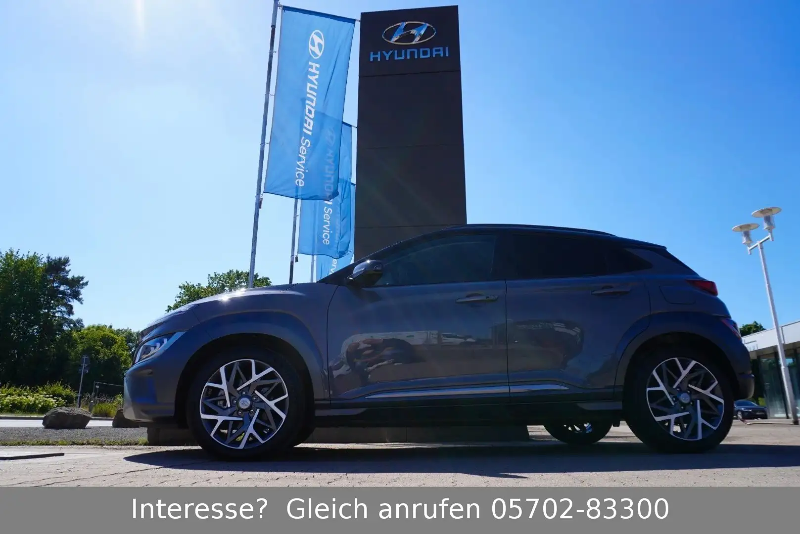 Hyundai KONA 1.6 GDi HYBRID Prime *LEDER/E-SITZE/DACH-P* Grau - 2