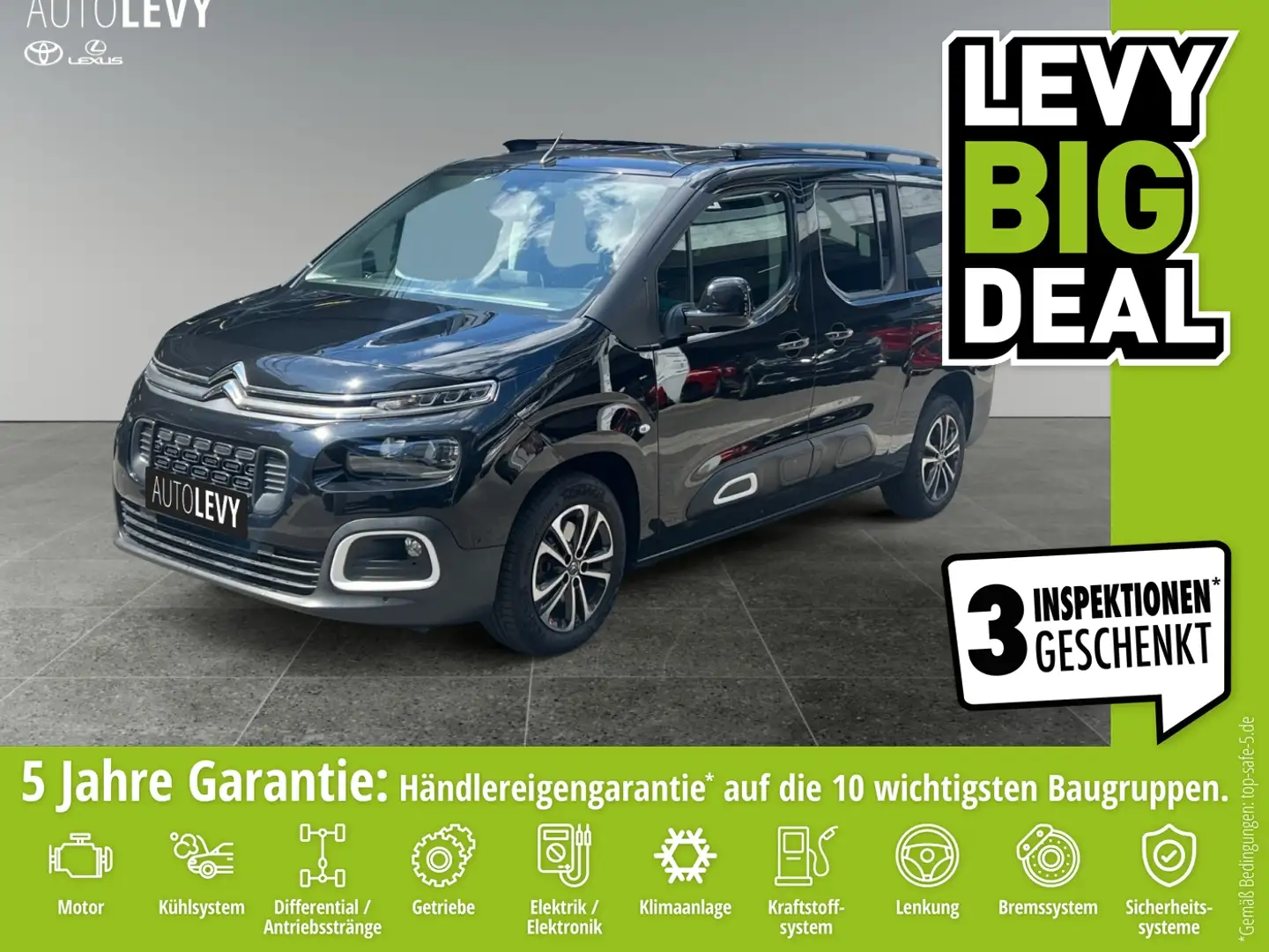 Citroen Berlingo 1.5 BlueHDi 130 Feel XL *AHK*NAVI*StHZG* Black - 1