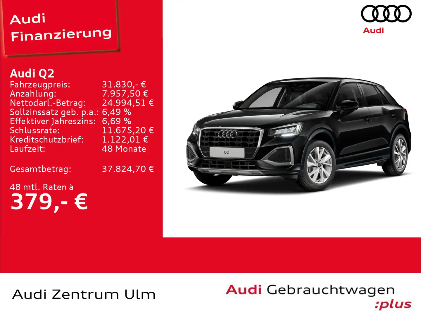Audi Q2 advanced 35 TFSI 17 AHK NAVI+ RFK SHZ 5J.GAR. Schwarz - 1