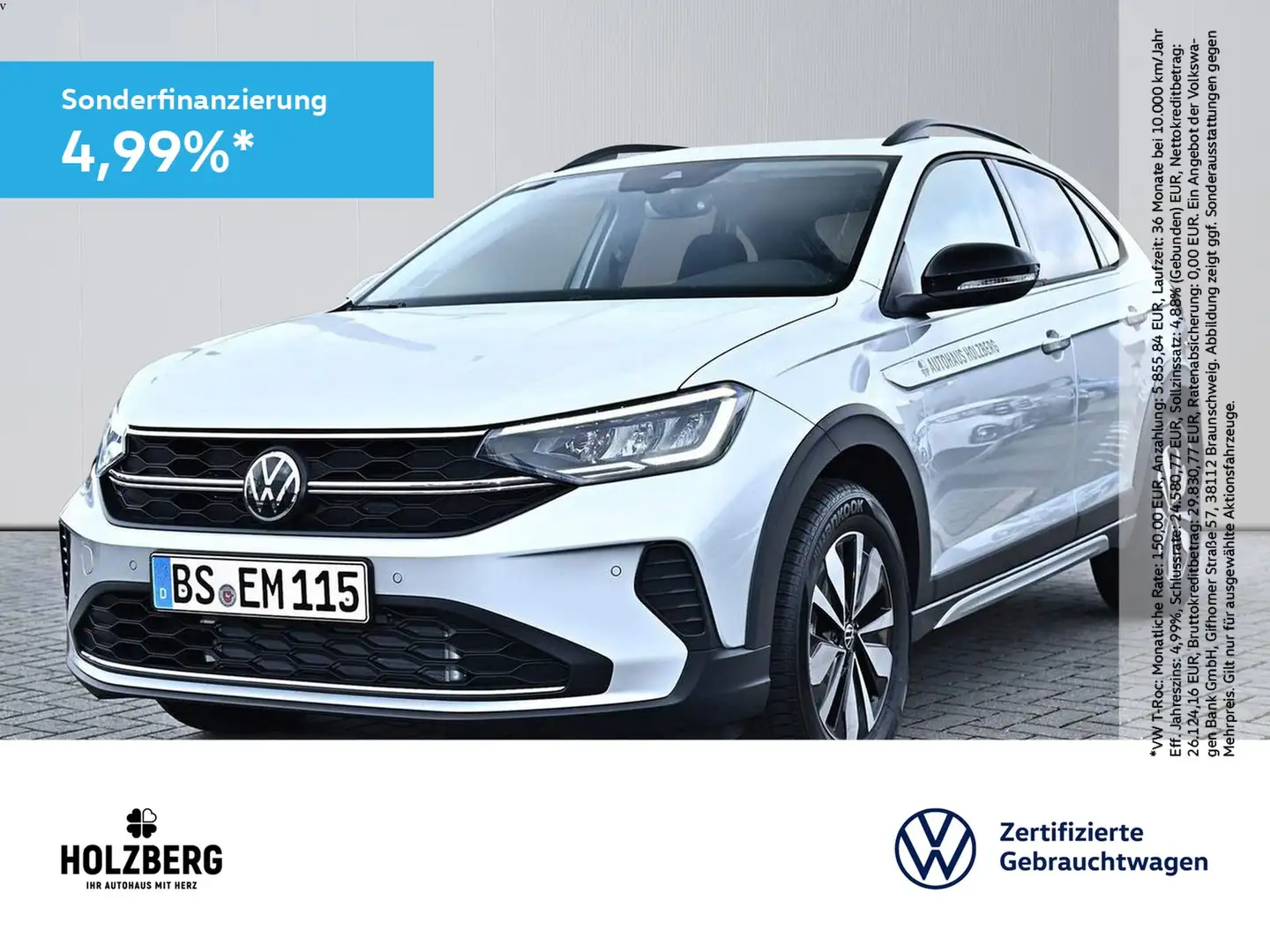 Volkswagen Taigo 1,0 l TSI DSG Goal NAVI+AHK+RFK+LED+ACC Argento - 1