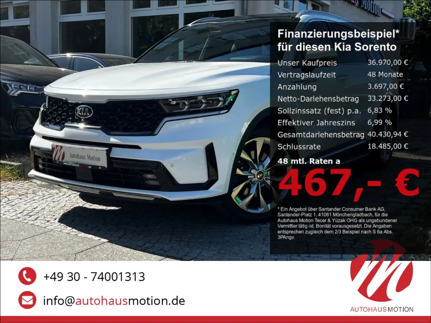 Kia Sorento Platinum 4WD 2.2 CRDi LED HUD PANO 360° 7-SITZER Blanc - 1
