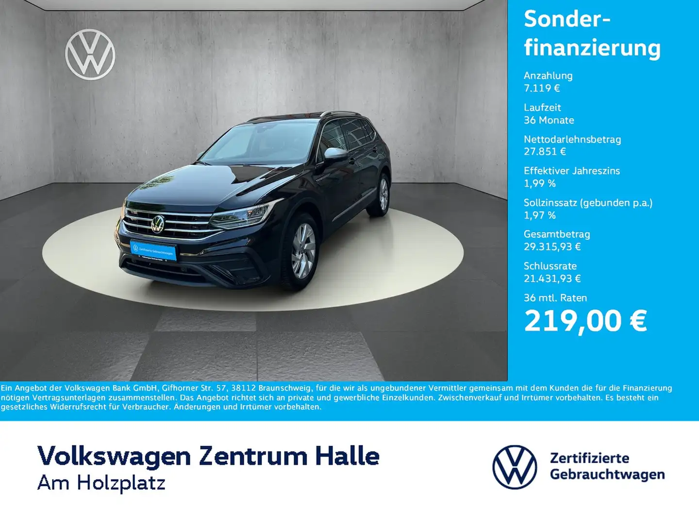 Volkswagen Tiguan Allspace 1.5 TSI Life DSG Nero - 1