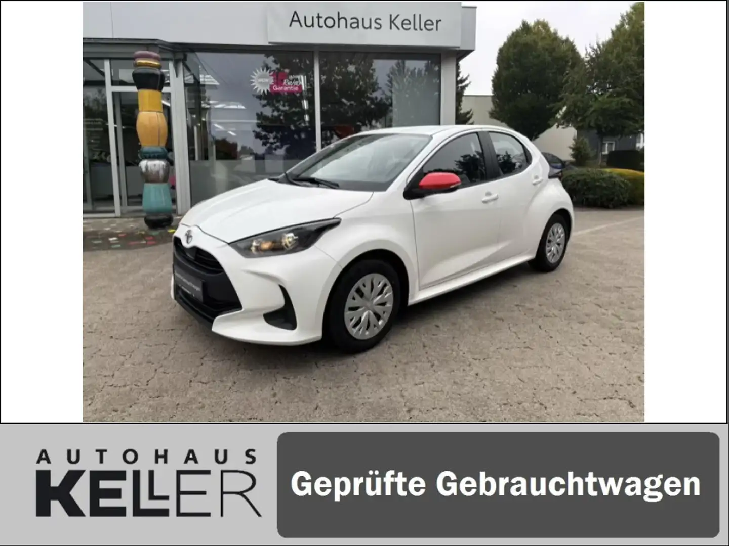 Toyota Yaris 1.0 VVT-i Weiß - 1
