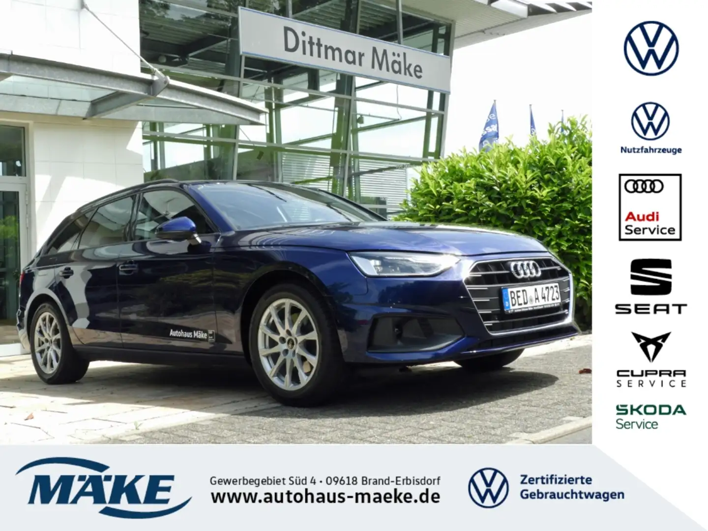 Audi A4 Avant 35 TFSI s-tronic AHZV NAVI STDHZG SD Blau - 1