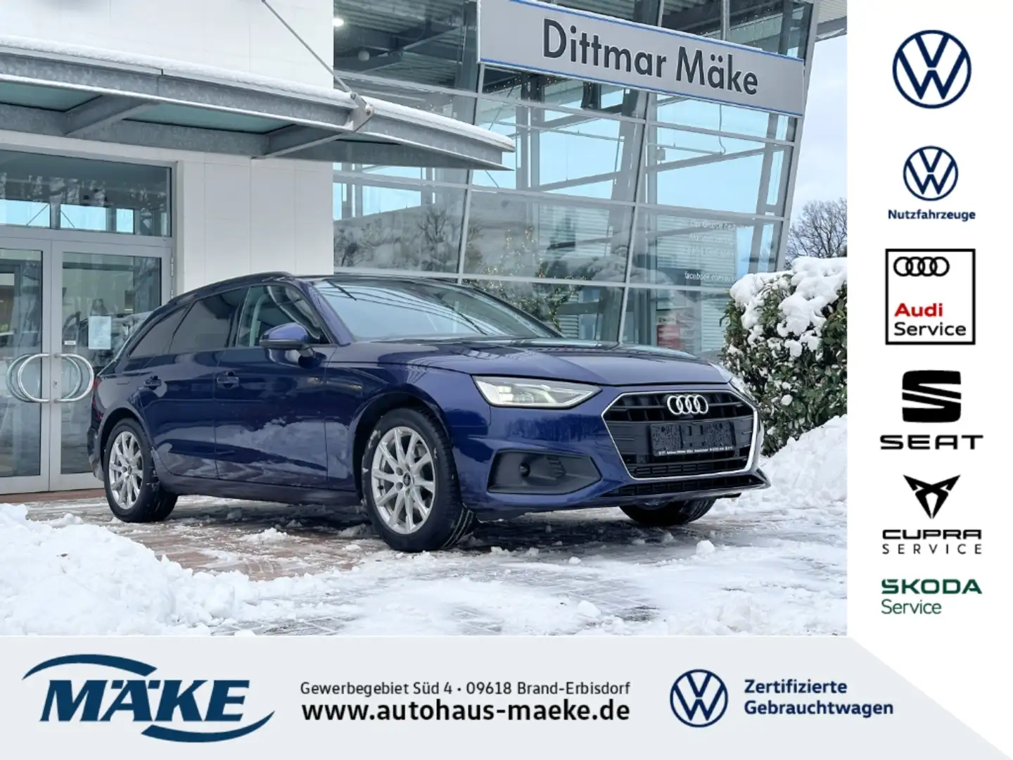 Audi A4 Avant 35 TFSI s-tronic AHZV NAVI STDHZG SD Blau - 1