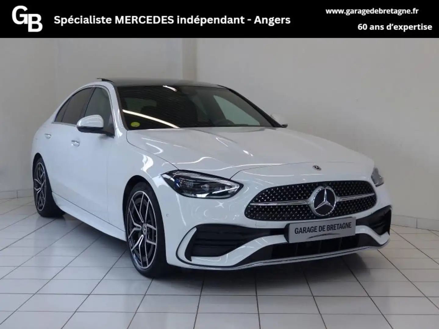 Mercedes-Benz C 220 220 d 197ch AMG Line Weiß - 1