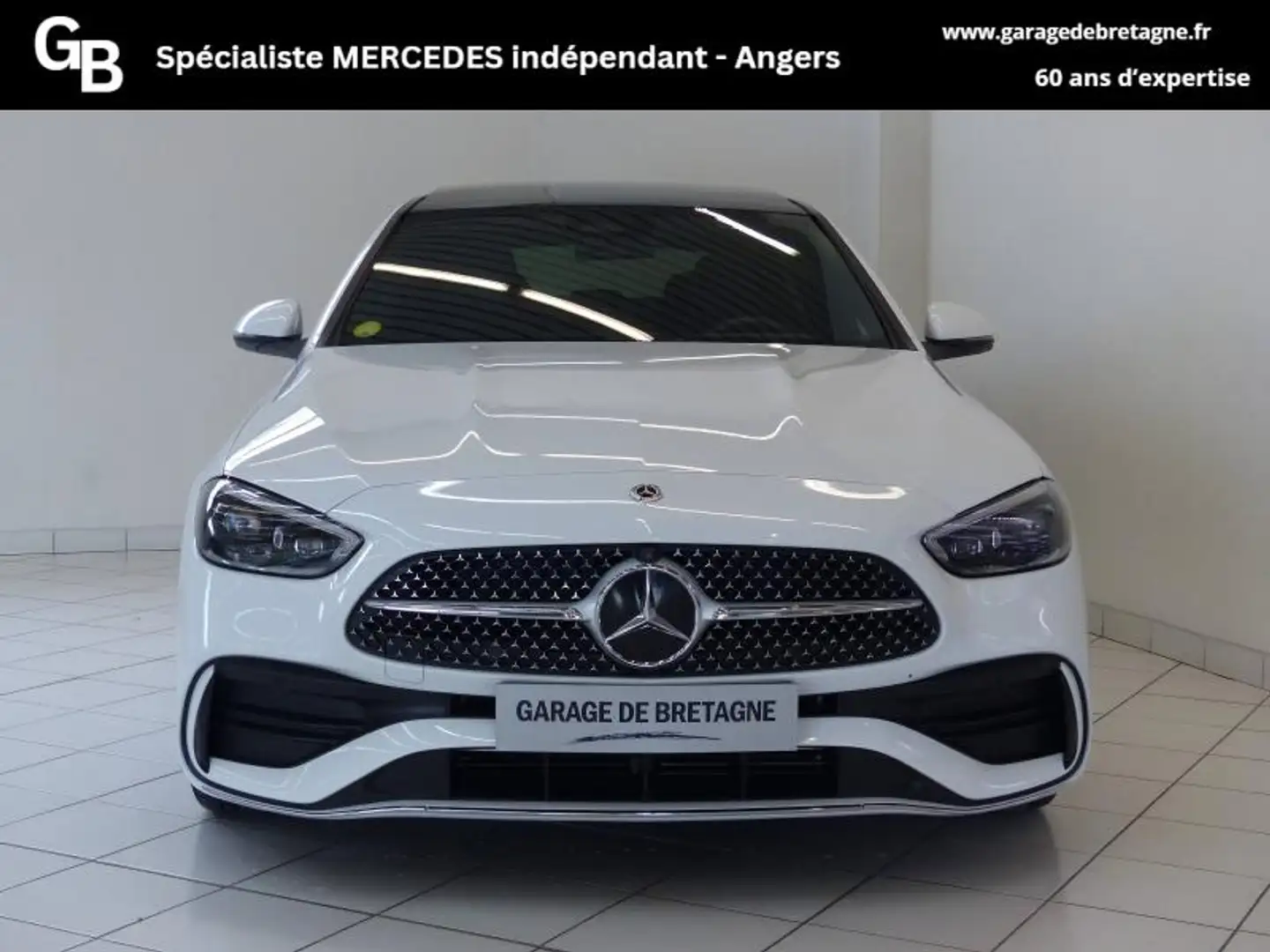 Mercedes-Benz C 220 220 d 197ch AMG Line Weiß - 2