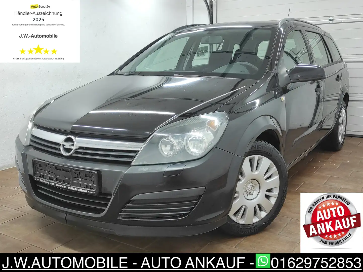 Opel Astra H 1.4 *TÜV NEU* KLIMA ALLWETTER STEUERKETTE ESP Schwarz - 1