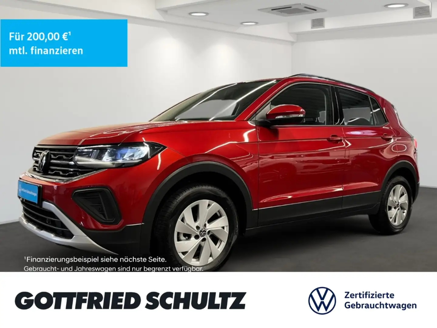 Volkswagen T-Cross 1.0 TSI IQ.DRIVE App-Connect Air Care Climatronic Rouge - 1