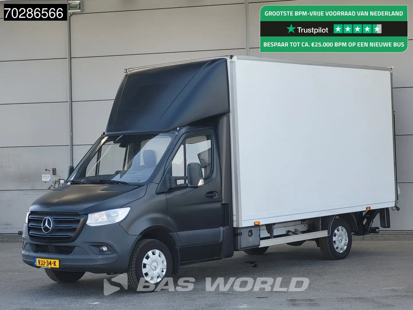 Mercedes-Benz Sprinter 316 CDI Laadklep Zijdeur Bakwagen Airco Cruise Eur Zwart - 1