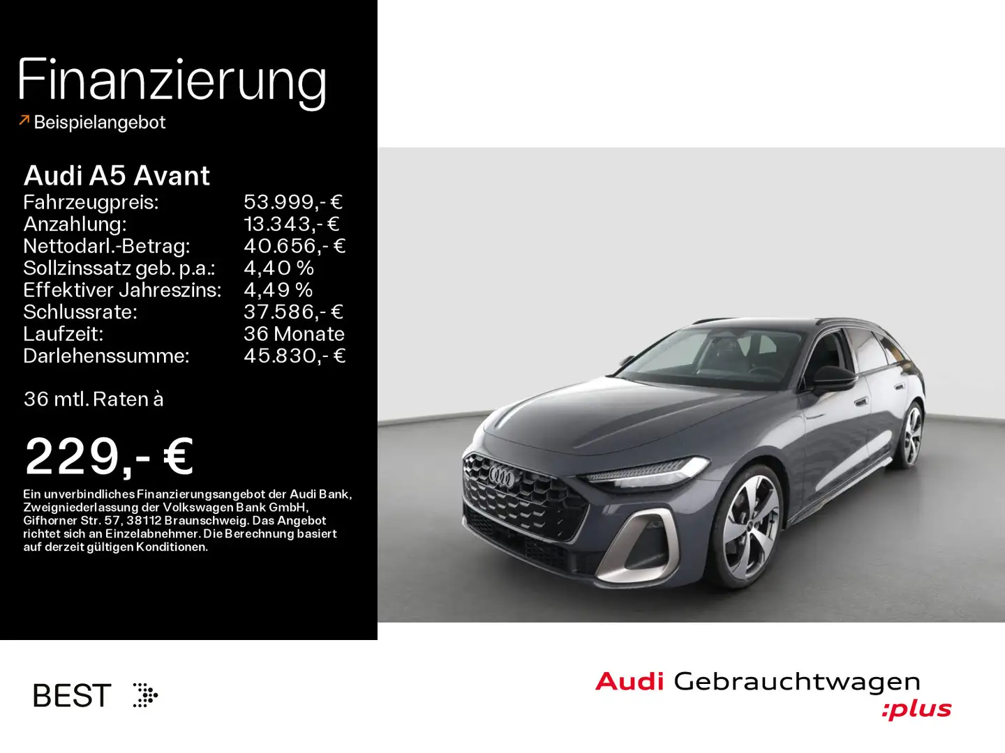 Audi A5 TFSI S-LINE*EDITION-ONE*NAVI*HUD*AHK*LE Grau - 1